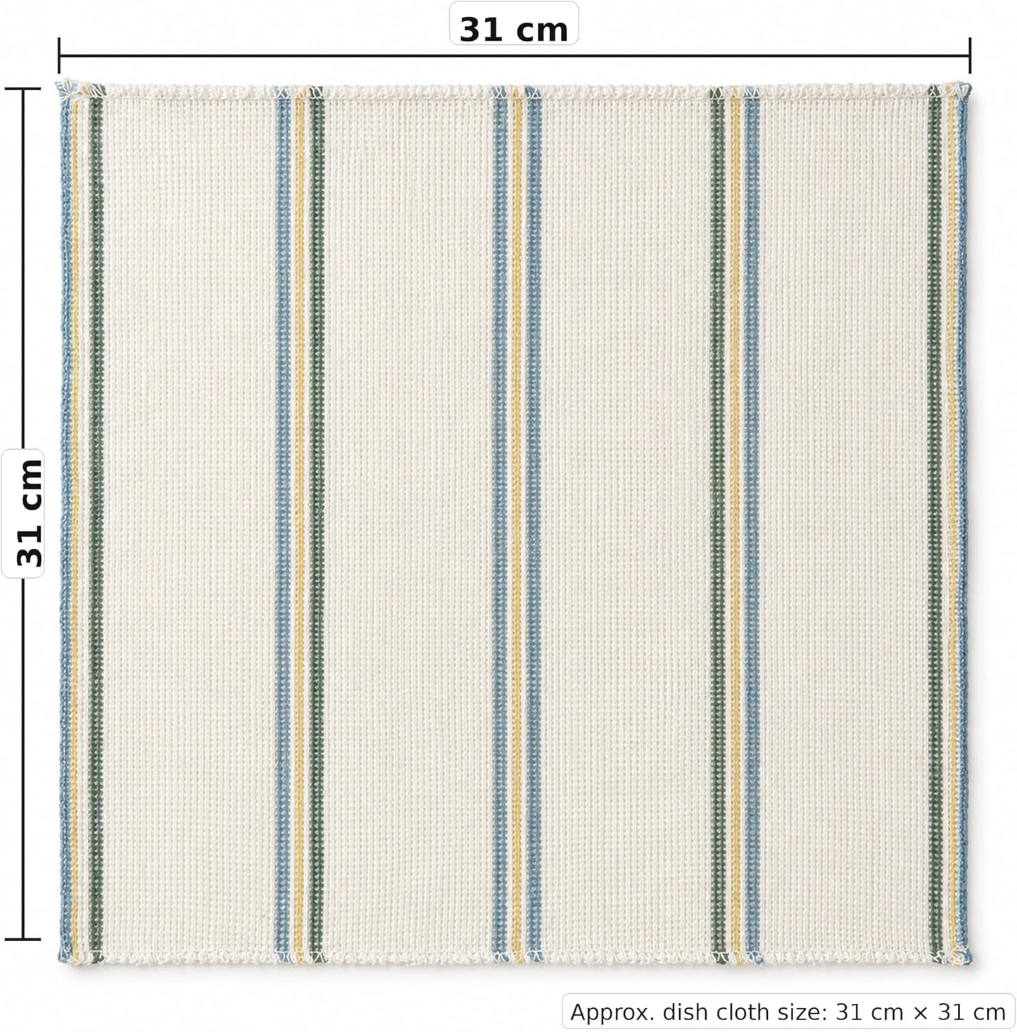 100% Cotton Dish Cloths Pack of 5 – Antibacterial, Highly Absorbent Kitchen Cleaning Cloths, Reusable Washing Up Dishcloths & Tea Towels
